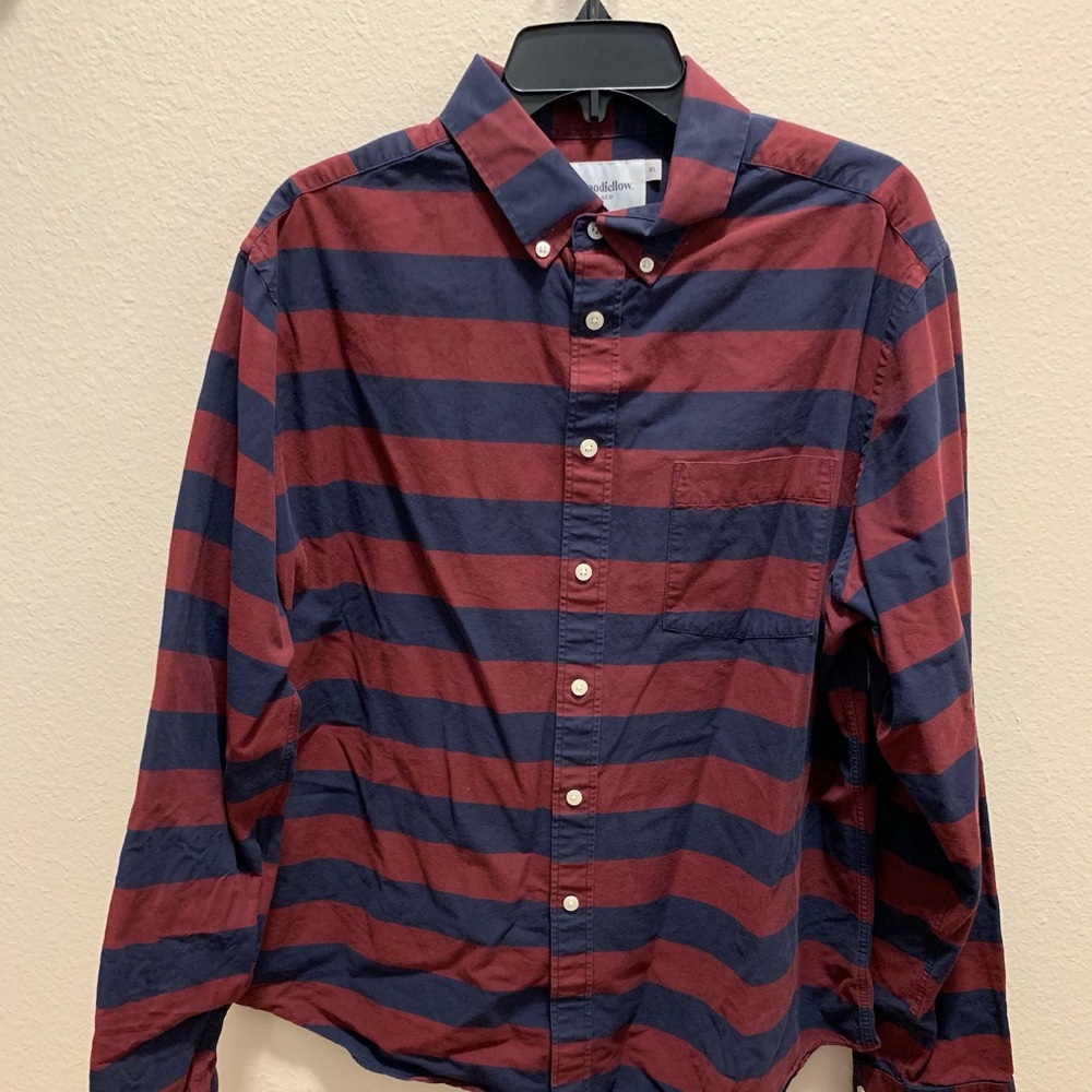 Goodfellow & Co. button down - blue/red
